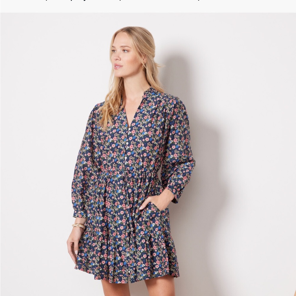 Birds of Paradis Floral shirt dress